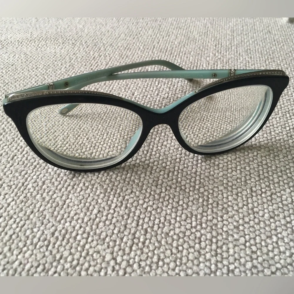 Tiffany & Co. TF 2147-B 8055 Crystals 52 Polished Black/Tiffany Blue